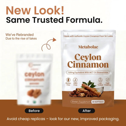 Metabolae Ceylon Cinnamon: 7200mg + MCT Oil
